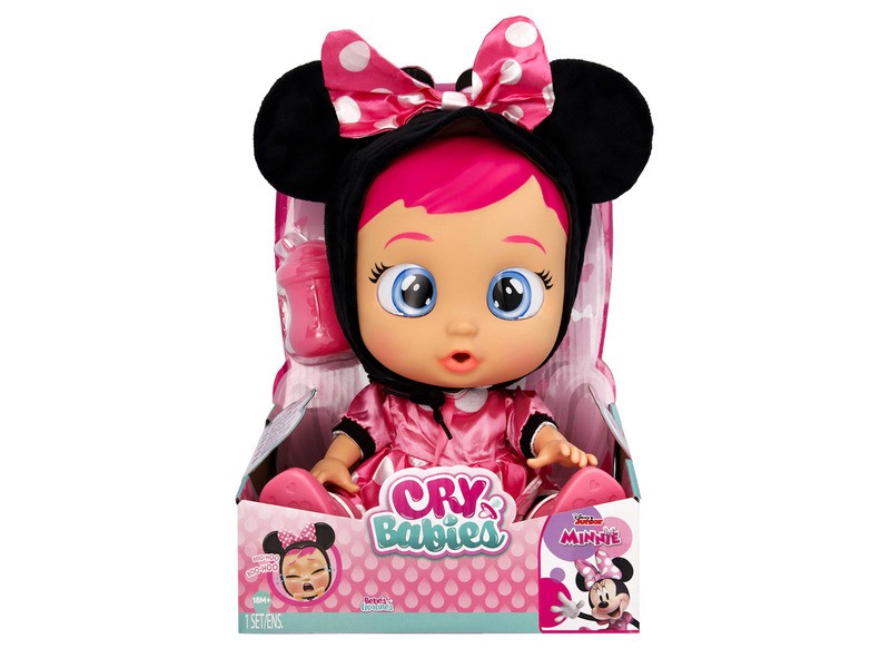 Cry Babies Minnie síró baba Minnie-ruhában
