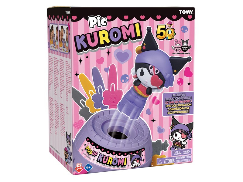 Pop Up Kuromi társasjáték - doboz és szereplők