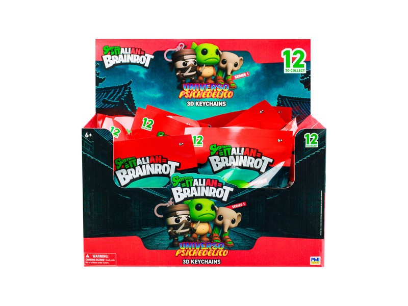 Brainrot kulcstartó meglepetés figura + mini poszter