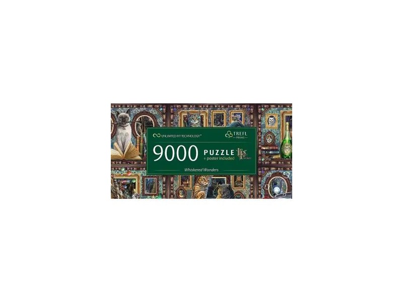 Trefl Bajuszos Csodák 9000 darabos macska puzzle