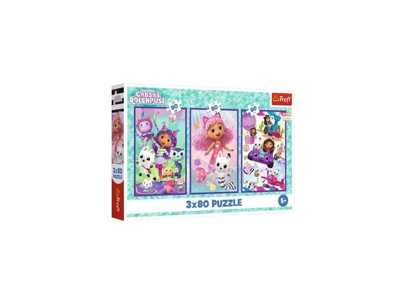 Trefl: Gabi színes napjai – 3 az 1-ben (3×80 db) puzzle