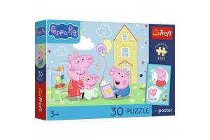Trefl Peppa puzzle 30 db – Peppa család