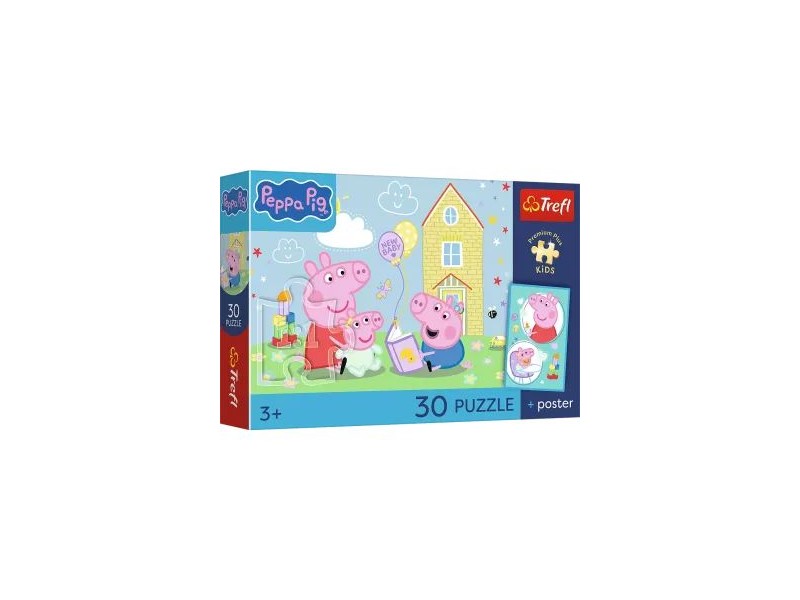 Trefl Peppa puzzle 30 db – Peppa család