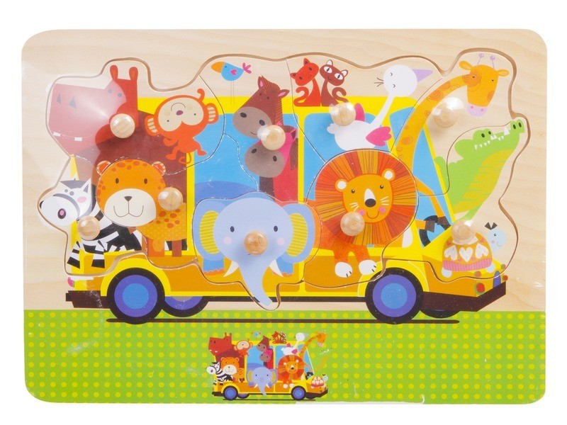 Fa állatos puzzle 29,5x21,8x0,8 cm - HJD98023