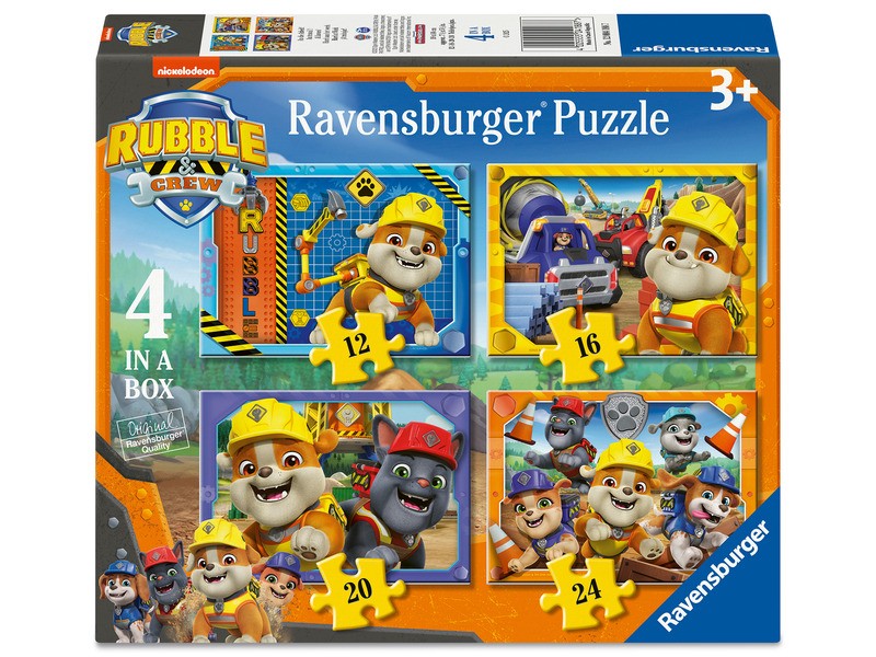 Puzzle 4in1 – Rubble és a csapat (Paw Patrol)