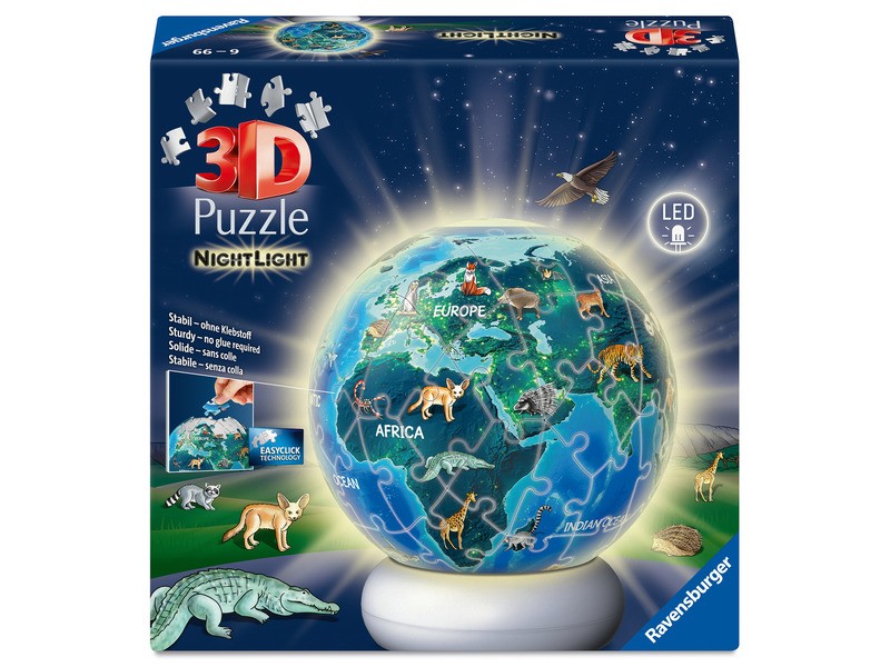 Puzzle 3D – A Föld éjszakai fénye