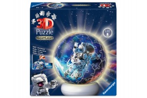 Puzzle 3D: Űrhajósok éjjeli fény