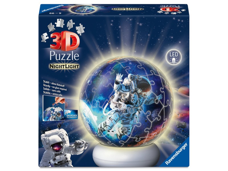 Puzzle 3D: Űrhajósok éjjeli fény