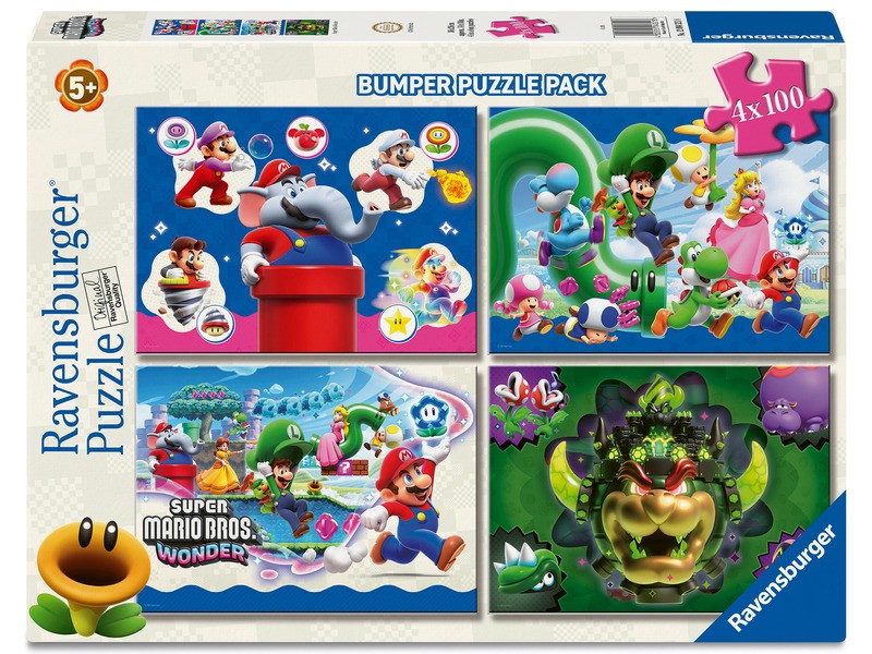 Super Mario puzzle 4x100 db - borítókép