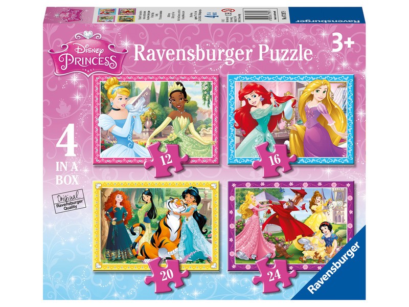 Puzzle 4in1 - Disney Hercegnők