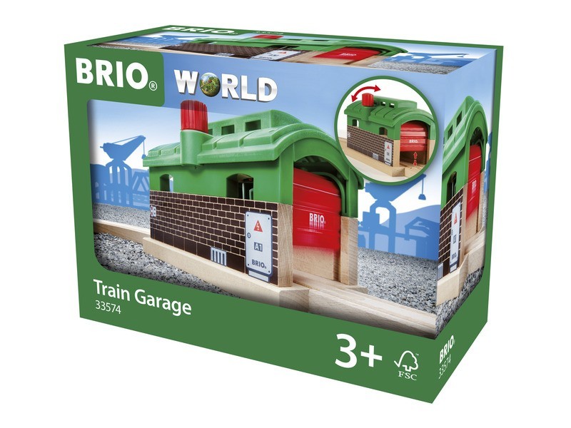BRIO vonat garázs – nyitható garázsajtó játékvonatoknak
