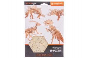 3D fa puzzle - dínók, 4...