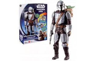 Hasbro Star Wars Mandalóri és Grogu beszélő figura 30 cm