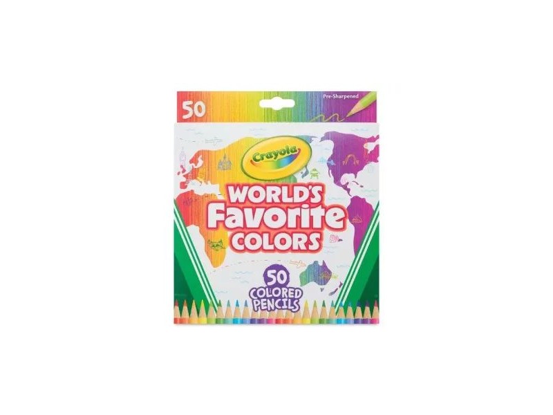 Crayola 50 db színes ceruza, előhegyezett