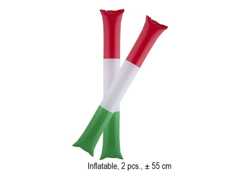 Piros-fehér-zöld 2 darabos szurkolói rúd