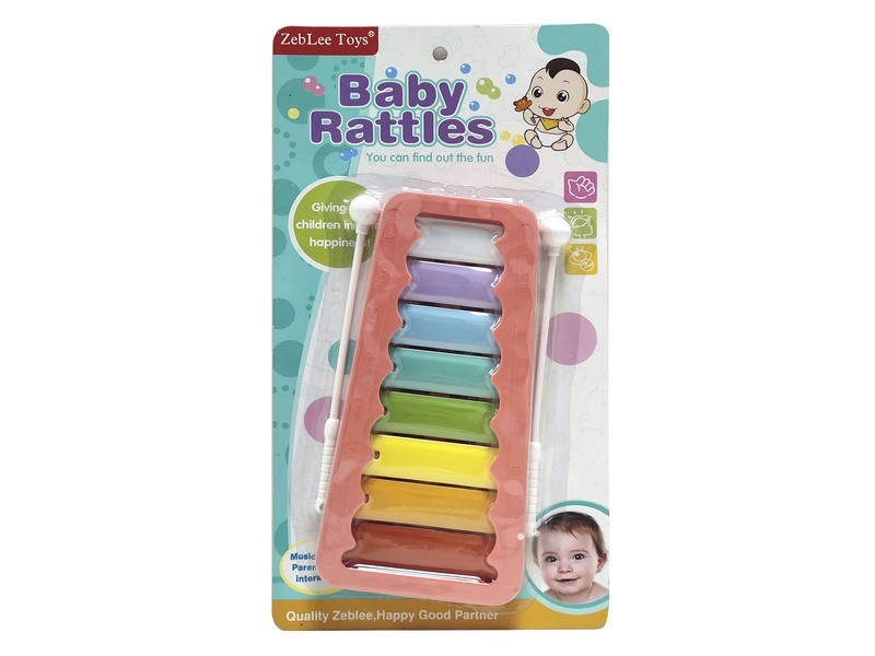 Színes xilofon (piros és kék) 29x11x3 cm