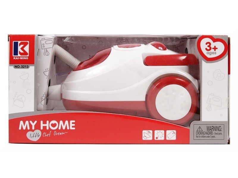 Elemes játék porszívó - piros-fehér