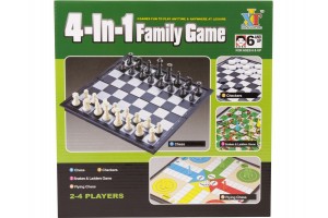 4IN1 társasjáték (sakk,...