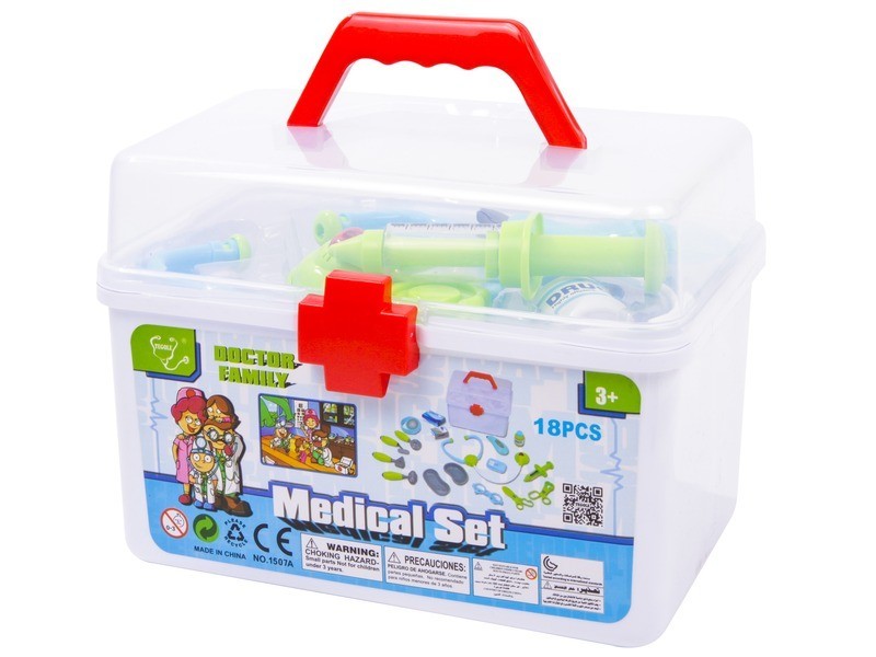Orvosi doboz 18 darabos készlet - játékszett
