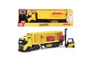 Simba DHL Volvo FH játékkamion 35 cm, targonca és kiegészítők