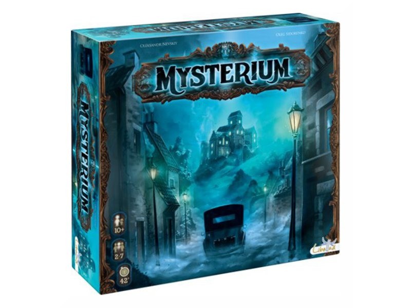 Mysterium társasjáték — doboz és játékelemek