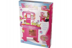 Rózsaszín játékkonyha 63 cm - világítás és hang