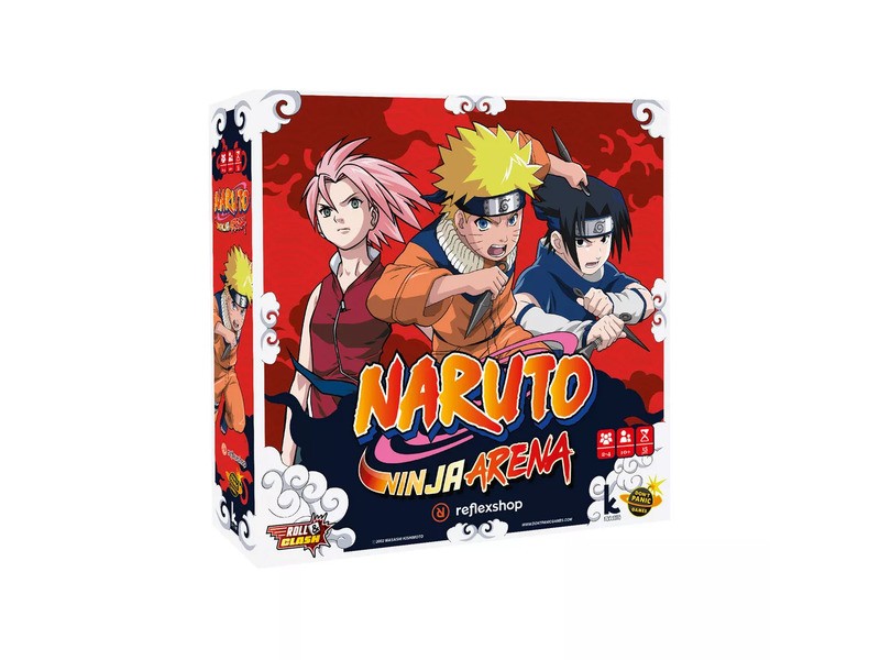 Naruto: Ninja Arena doboz és figurák