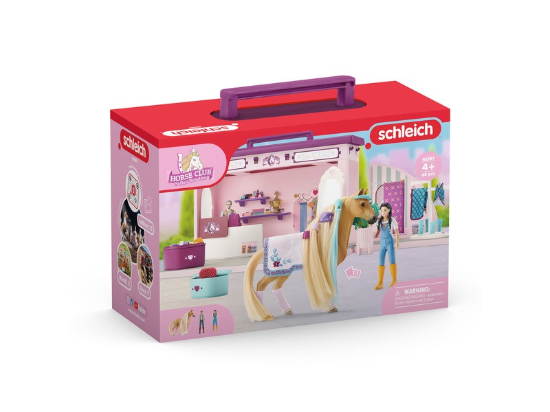 Schleich Lovasbolt - kézzel festett figura és kiegészítők