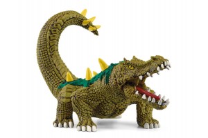 Schleich mocsári szörny figura — zöld, mozgatható állkapocs