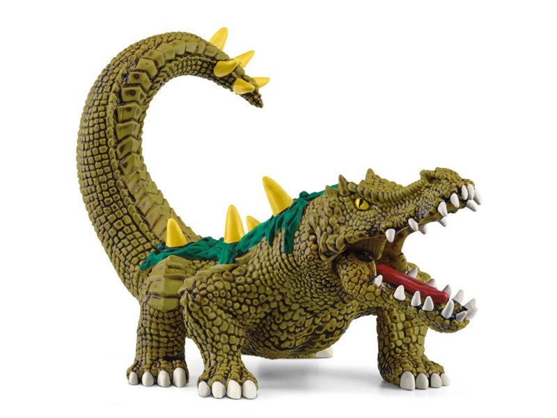 Schleich mocsári szörny figura — zöld, mozgatható állkapocs