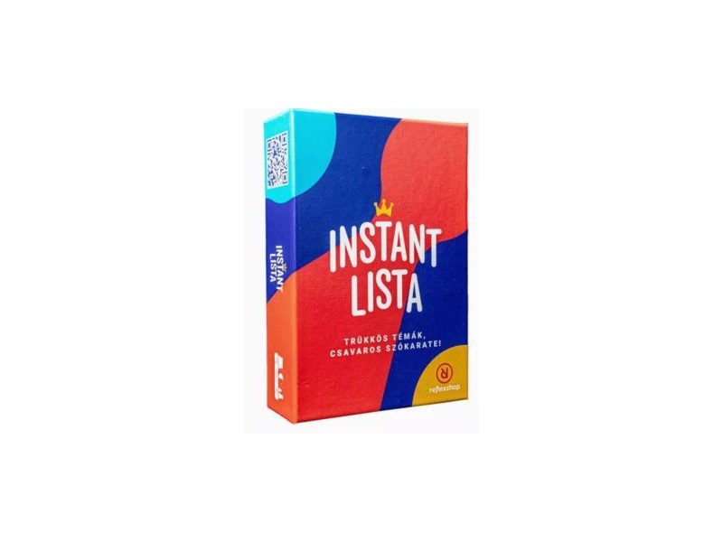 Instant lista társasjáték doboz — 2–8 játékos, 4+