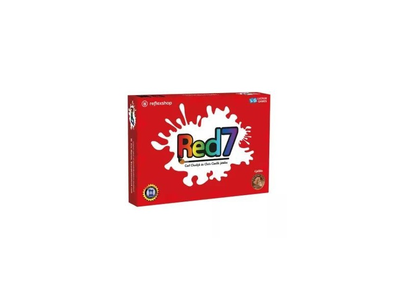 Red7 társasjáték – színes, számozott kártyák