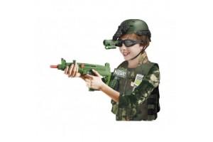 Katonai jelmez szett éjjellátó lámpával