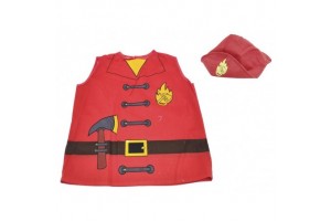 Tűzoltó mellény és kalap - gyermek jelmez