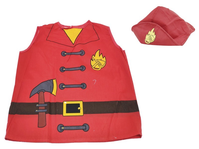 Tűzoltó mellény és kalap - gyermek jelmez