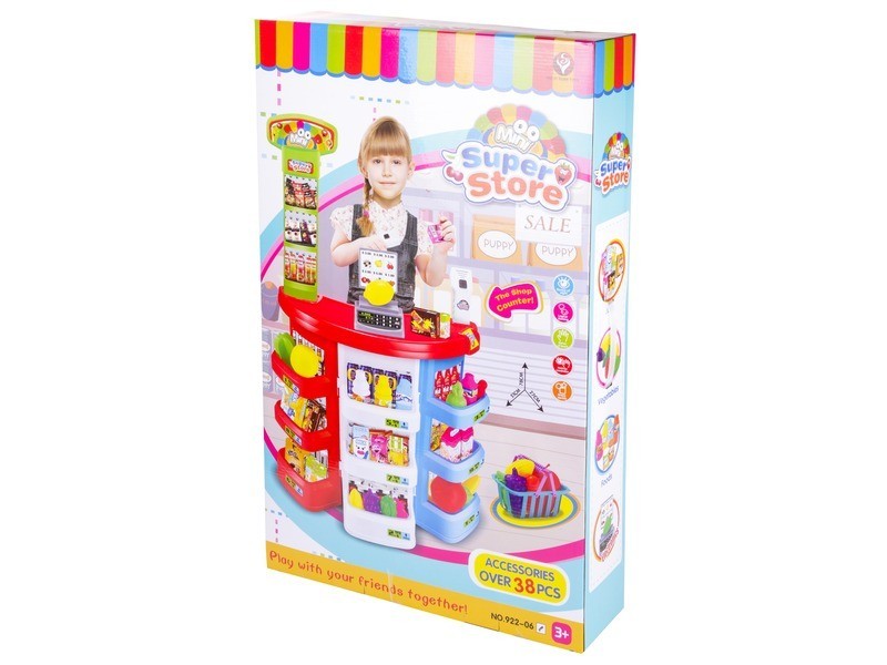 Szupermarket játékkészlet, 78 cm