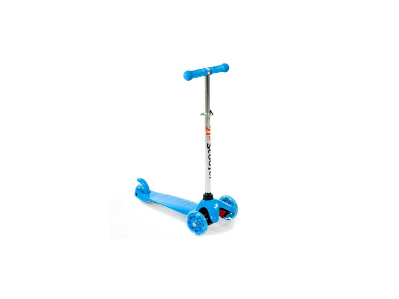 Kék háromkerekű LED-es roller