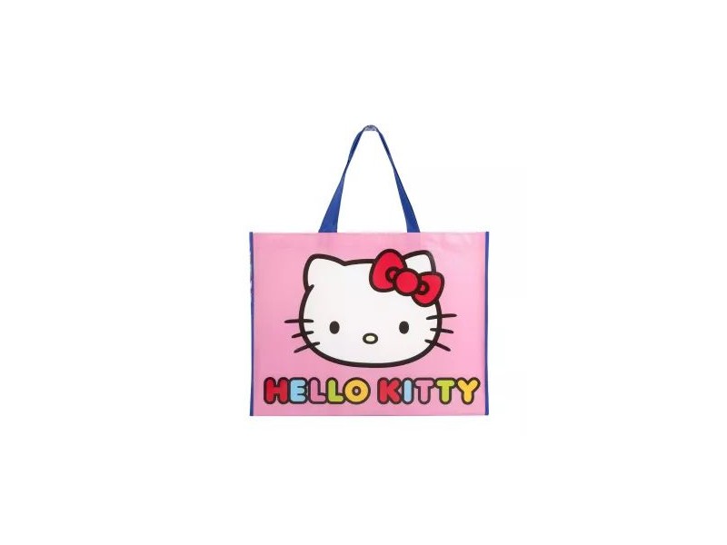 Hello Kitty kicsi ökotáska, rózsaszín minta