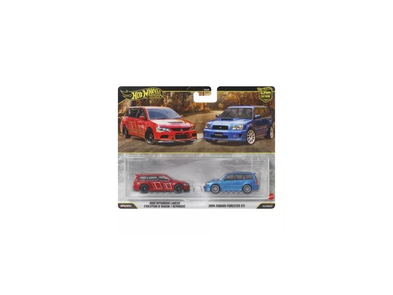 Hot Wheels Mitsubishi Lancer és Subaru Forester (2 db)