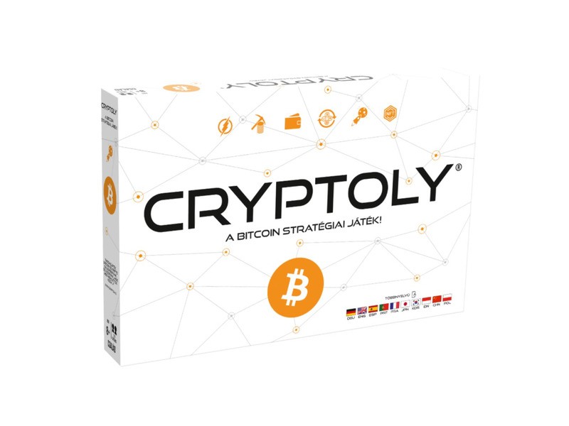 Cryptoly társasjáték - kártyák és játékelemek