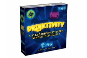 Drinktivity társasjáték doboza és kártyák