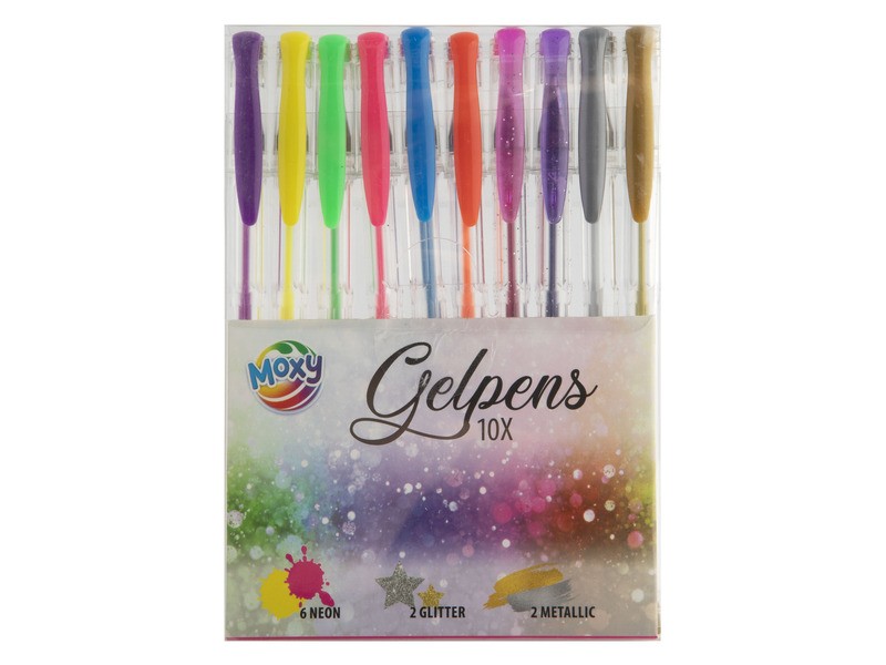 Gél tollak 10 db – színes tollkészlet