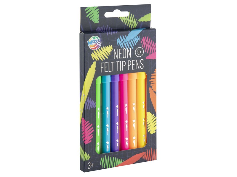 Neon filcek – 8 élénk szín