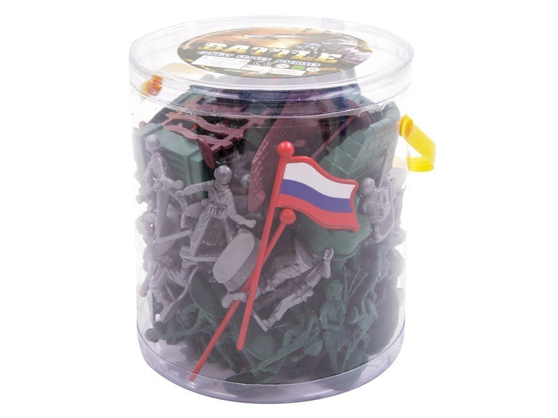 Katonai játék szett 118 darabos - katonák és járművek