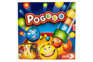 Pogooo társasjáték doboza és játékelemek