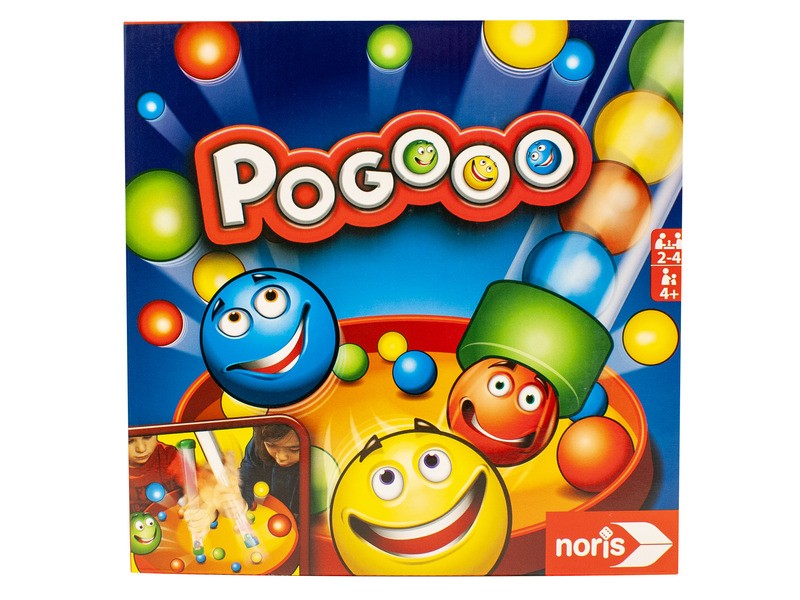 Pogooo társasjáték doboza és játékelemek