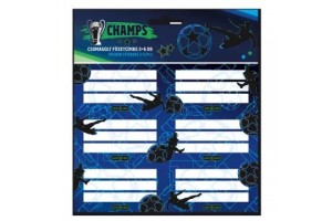 Champs öntapadós füzetcímkék – 18 db, különböző minták