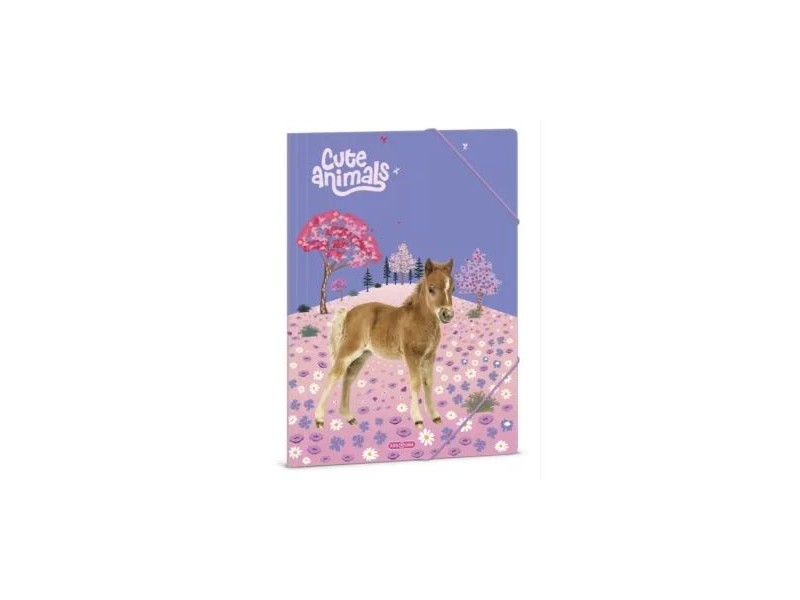Cute Animals ló gumis mappa A/4 - csikó minta