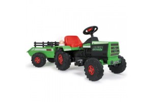 Injusa zöld elektromos utánfutós traktor 6V