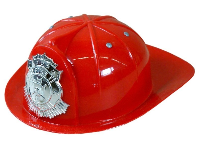 Piros tűzoltó sisak 9918 – csillogó jelvénnyel